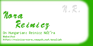 nora reinicz business card